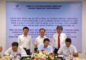 Ký kết thỏa thuận thuê đất với 2 dự án FDI 7 triệu USD tại KCN Hoàng Mai 1