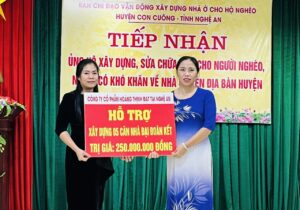 Hoàng Thịnh Đạt hỗ trợ xây dựng nhà cho hộ nghèo trên địa bàn huyện Con Cuông, Nghệ An